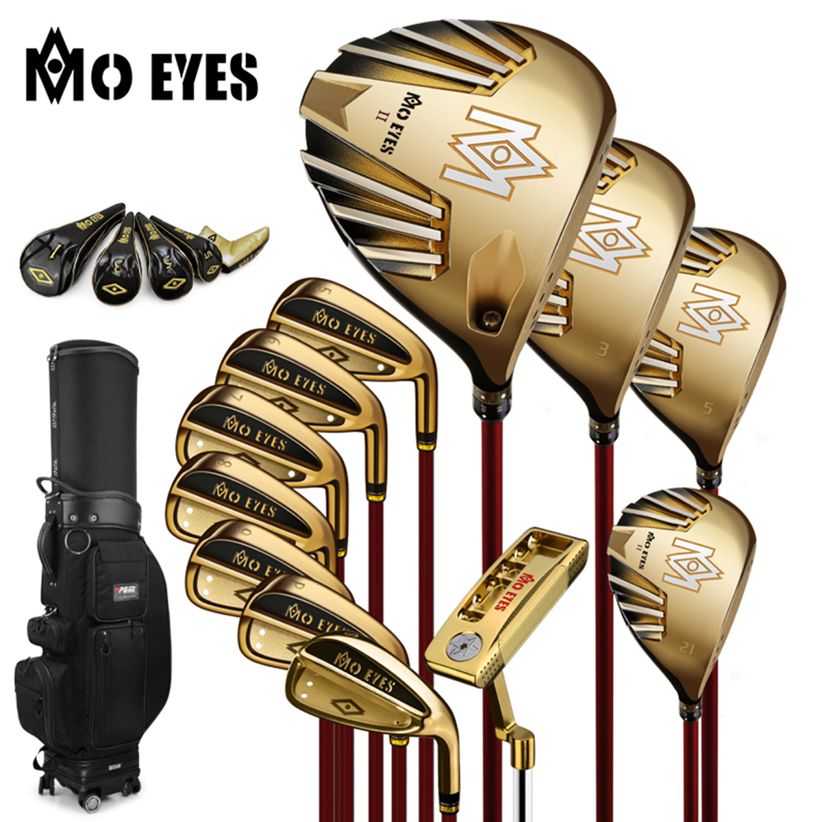 PGM MTG028 golf clubs set for men right handed  with Adjustable Driver and Carbon Shaft