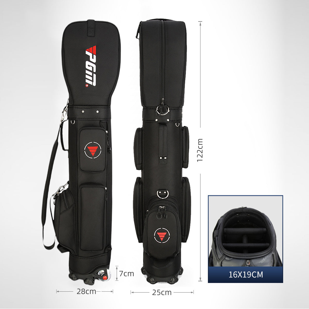 PGM QB069-3 Lightweight travel Golf Bag With Wheels
