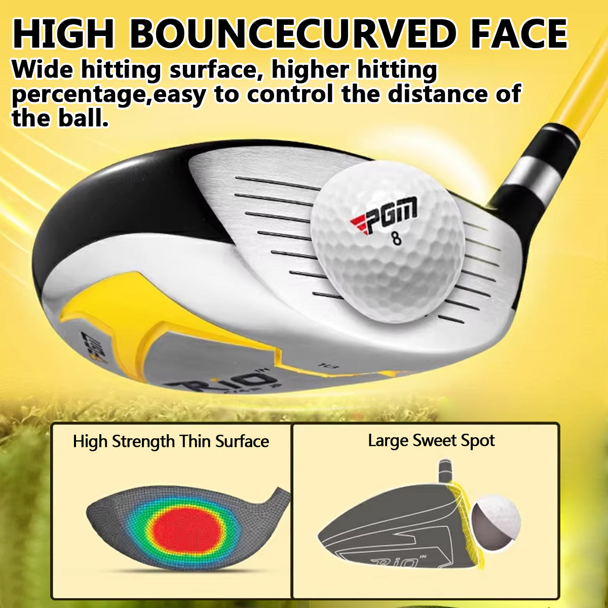 Junior Golf Club Set for Kids 4 Clubs Right Handed with Graphite Shaft & Golf Bag-PGM JRTG017