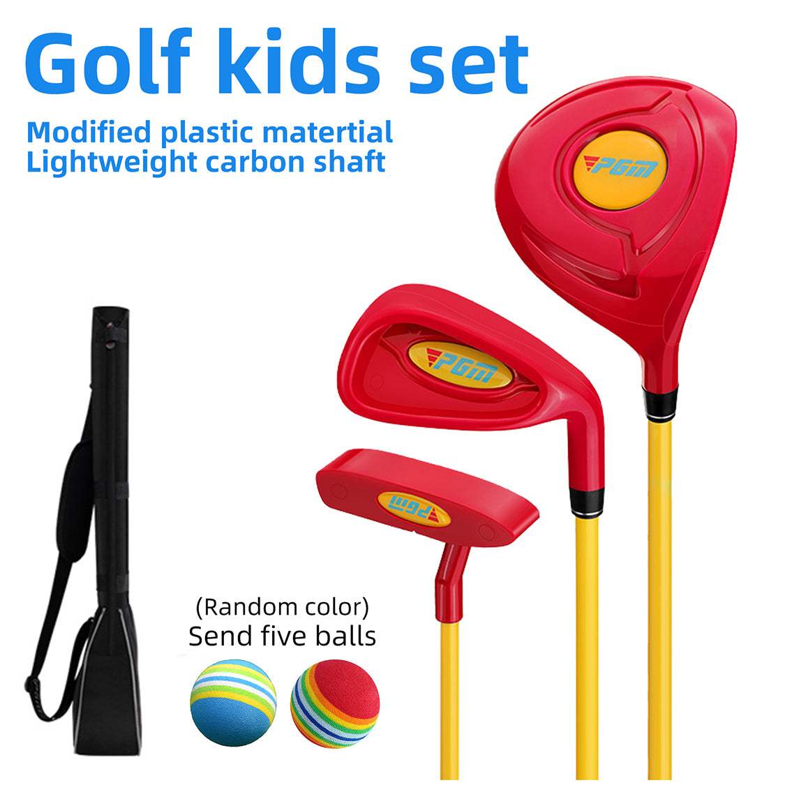 PGM JRTG011 Kids Plastic Golf Club Set for Ages 2-5