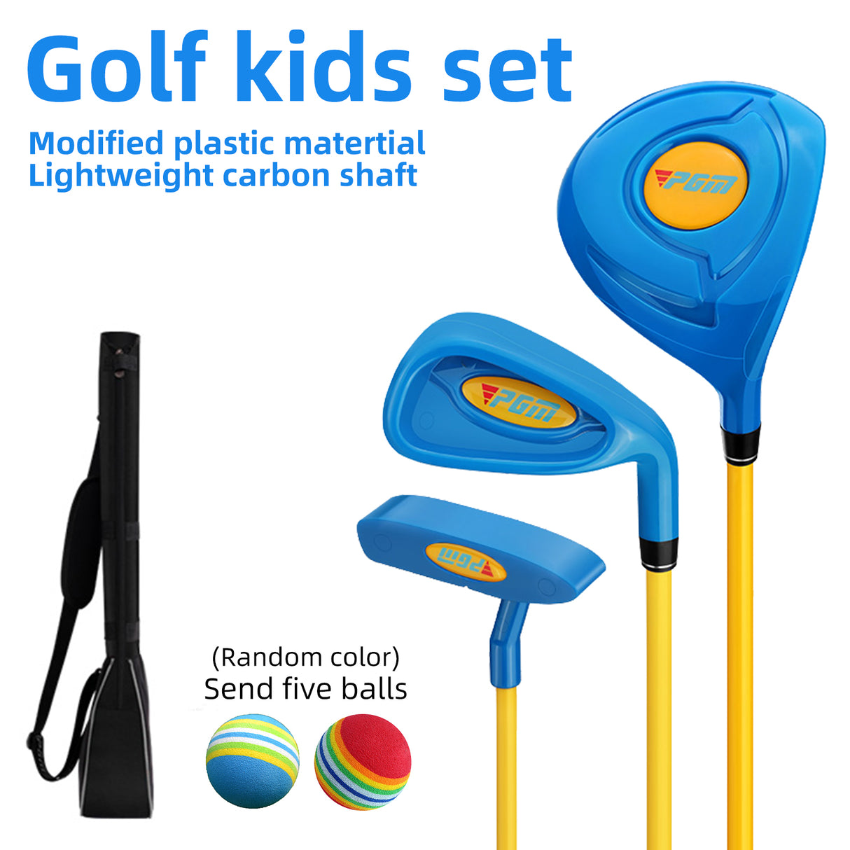 PGM JRTG011 Kids Plastic Golf Club Set for Ages 2-5