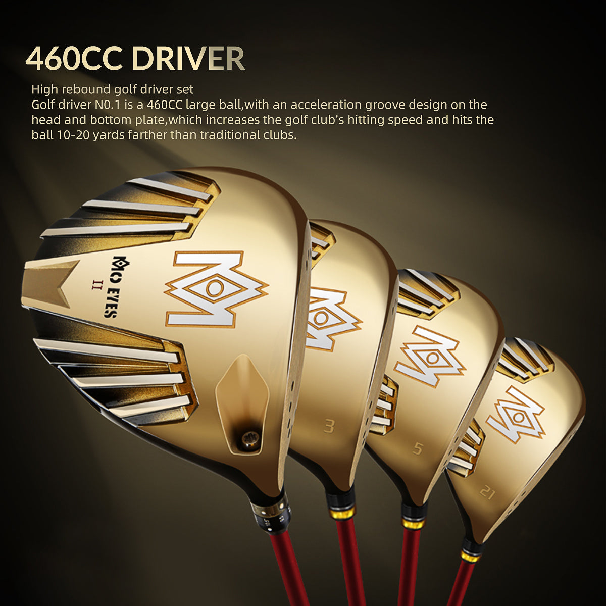 PGM MTG028 golf clubs set for men right handed  with Adjustable Driver and Carbon Shaft