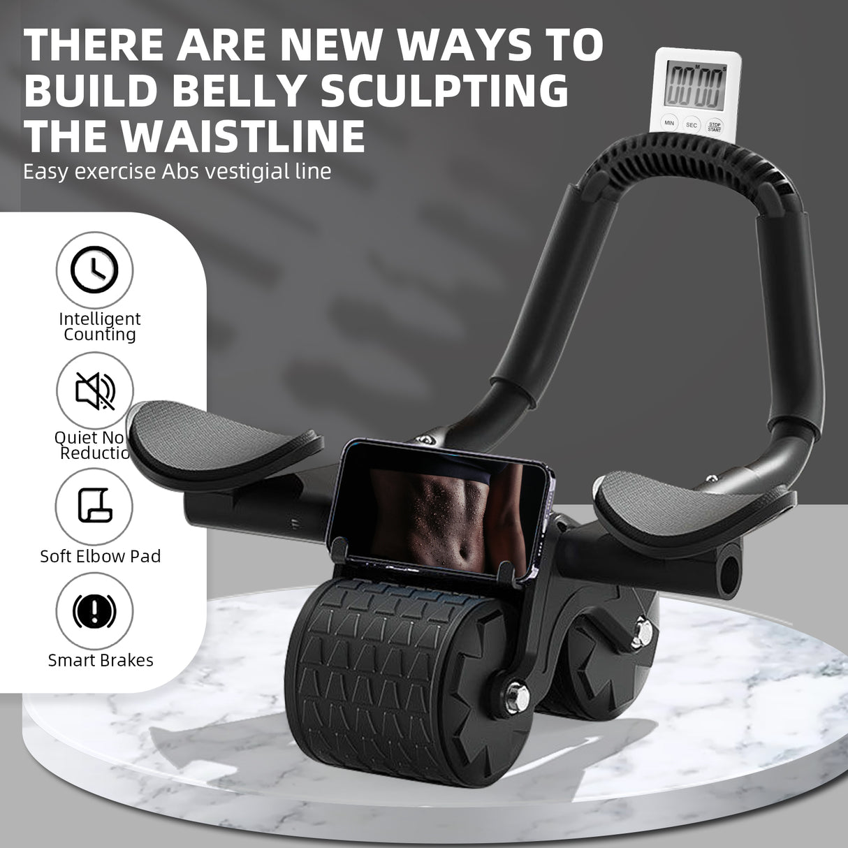 Multi-layer composite material Abdominal muscle wheel belly sculpting trainer AB trainer
