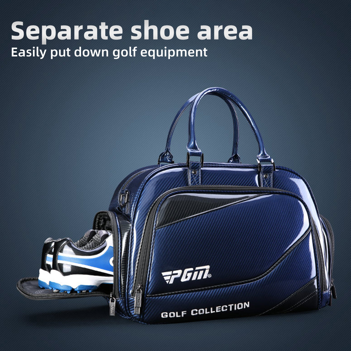 PGM YWB036 men waterproof golf boston sport cloth bag with shoe compartment