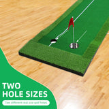 PGM GL001-46 Mini Golf Putting Green Practice Mat set with a golf putter