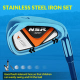 PGM JRTG006 NSR Junior Golf Clubs Set Graphite Right Handed Flex R with Bag&Headcovers