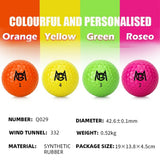 2-Layer Golf Driving Range Balls 12pcs Colored Practice Balls with Gift Set Box-PGM Q029