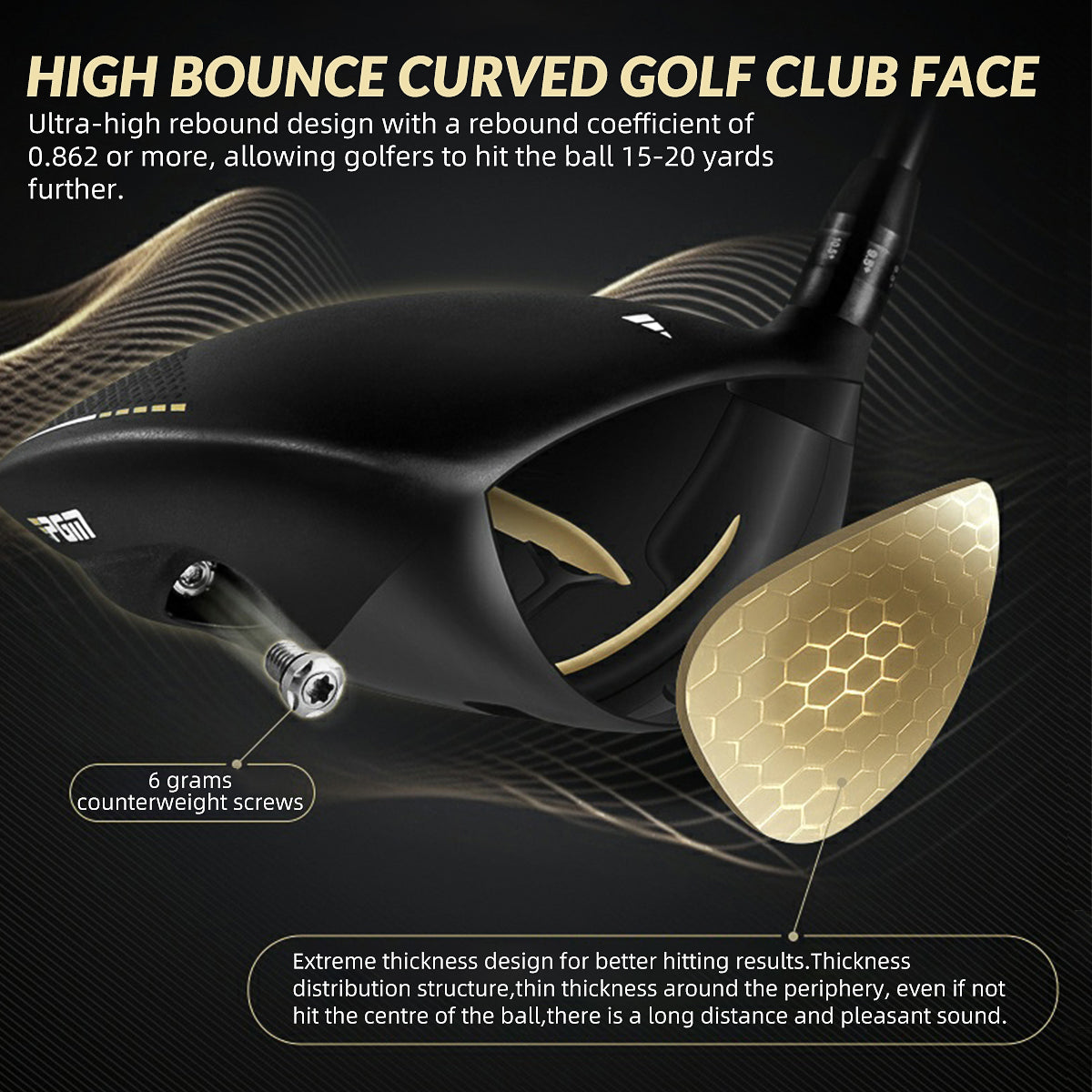 PGM MTG056 NSR Generation 5 Men's Golf Club Set with Adjustable Driver , Carbon Shaft and golf bag