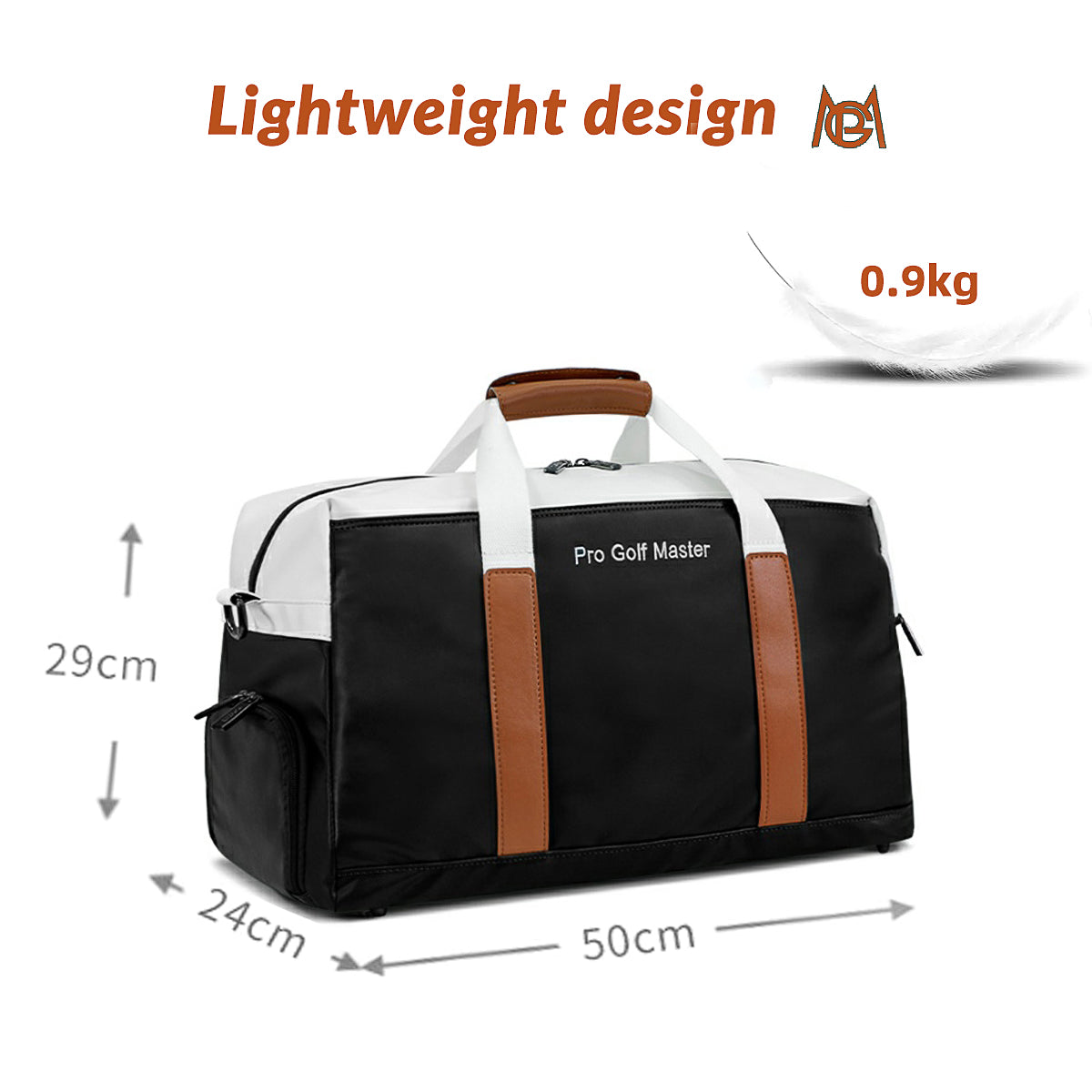 PGM YWB043 multi-function golf sports shoe bag golf clothing boston bag lightweight waterproof pu travel bag