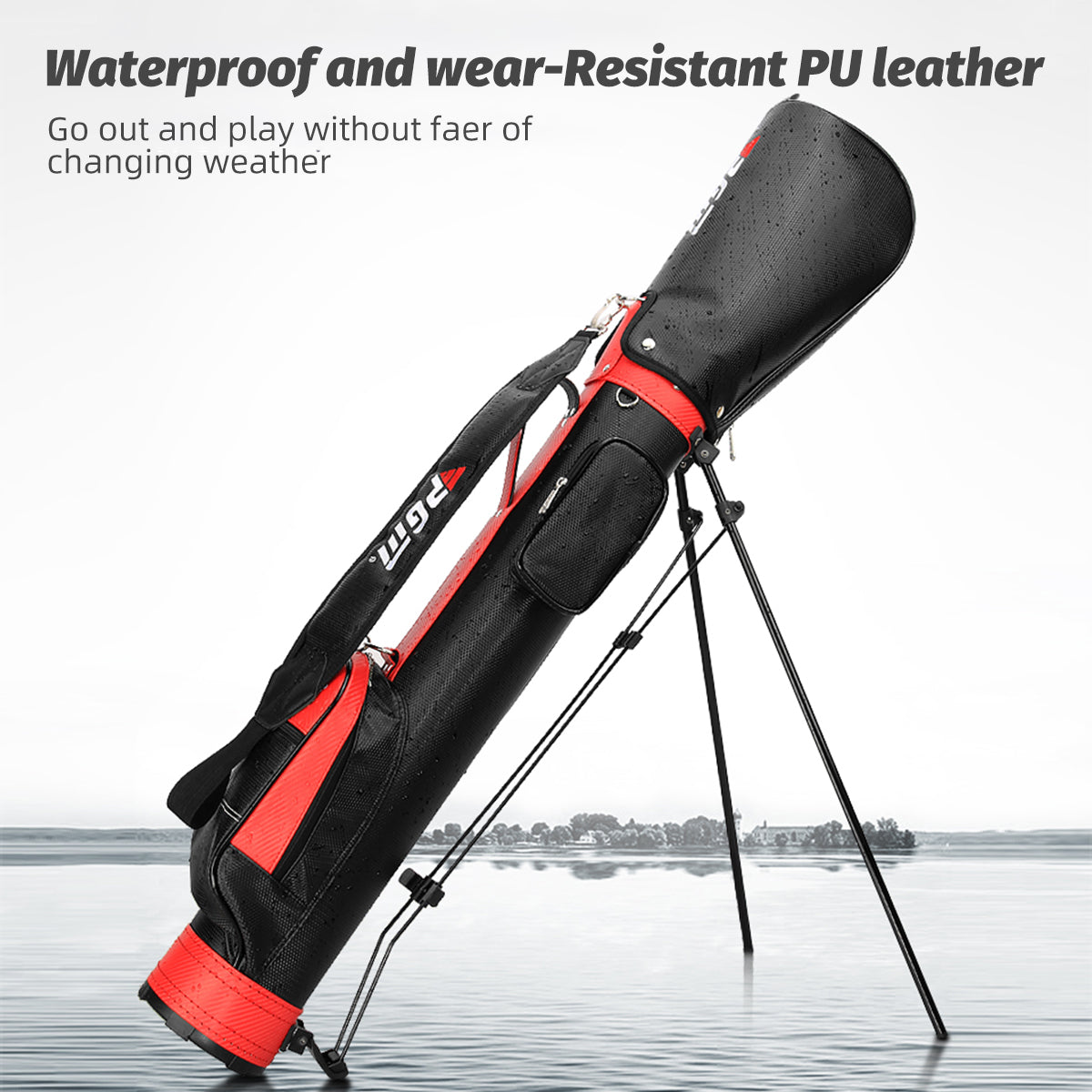 PGM QIAB008  PU Stand Golf Bag for Golf Course & Travel,lightweight and Waterproof