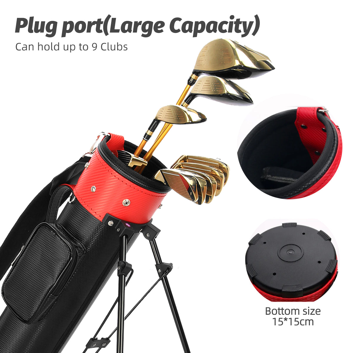 PGM QIAB008  PU Stand Golf Bag for Golf Course & Travel,lightweight and Waterproof
