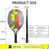 Full Carbon Fiber Grit surface Beach Tennis Racket,Beach Tennis Racket Set