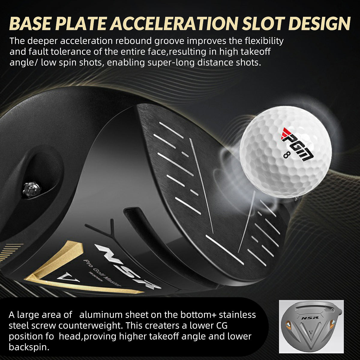 PGM MTG056 NSR Generation 5 Men's Golf Club Set with Adjustable Driver , Carbon Shaft and golf bag
