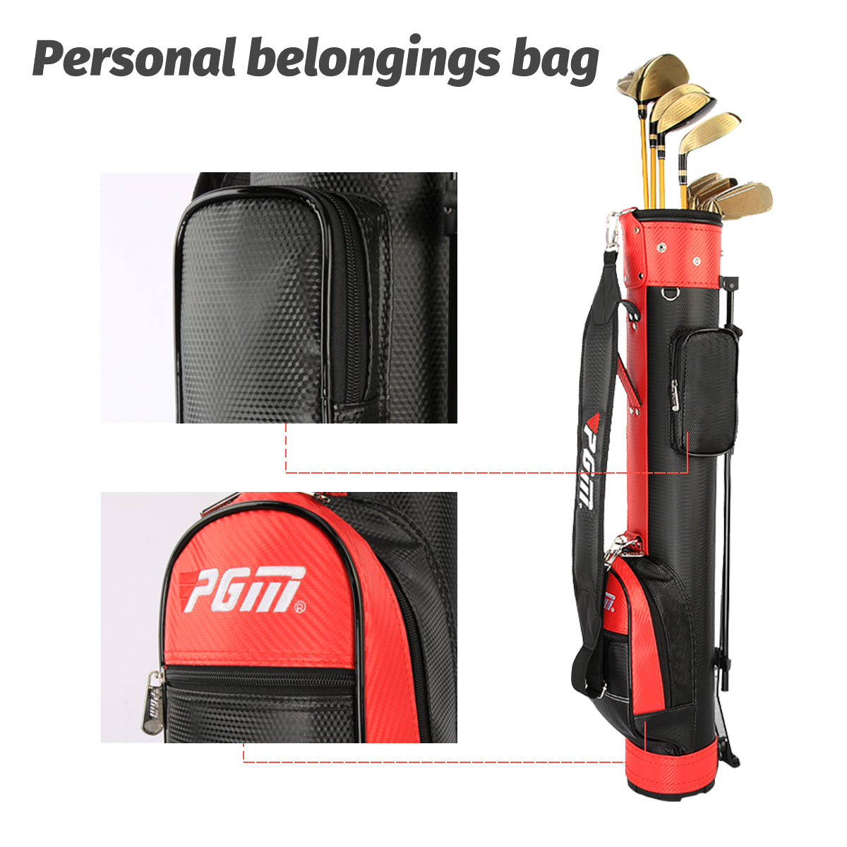 PGM QIAB008  PU Stand Golf Bag for Golf Course & Travel,lightweight and Waterproof