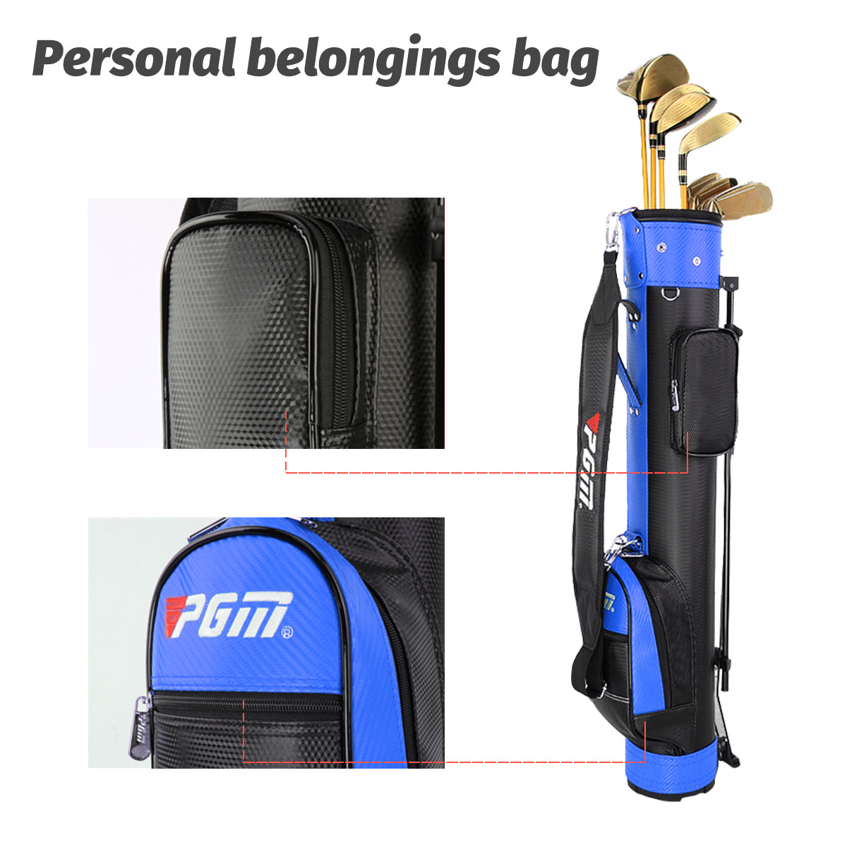 PGM QIAB008  PU Stand Golf Bag for Golf Course & Travel,lightweight and Waterproof