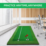 PGM GL001-46 Mini Golf Putting Green Practice Mat set with a golf putter