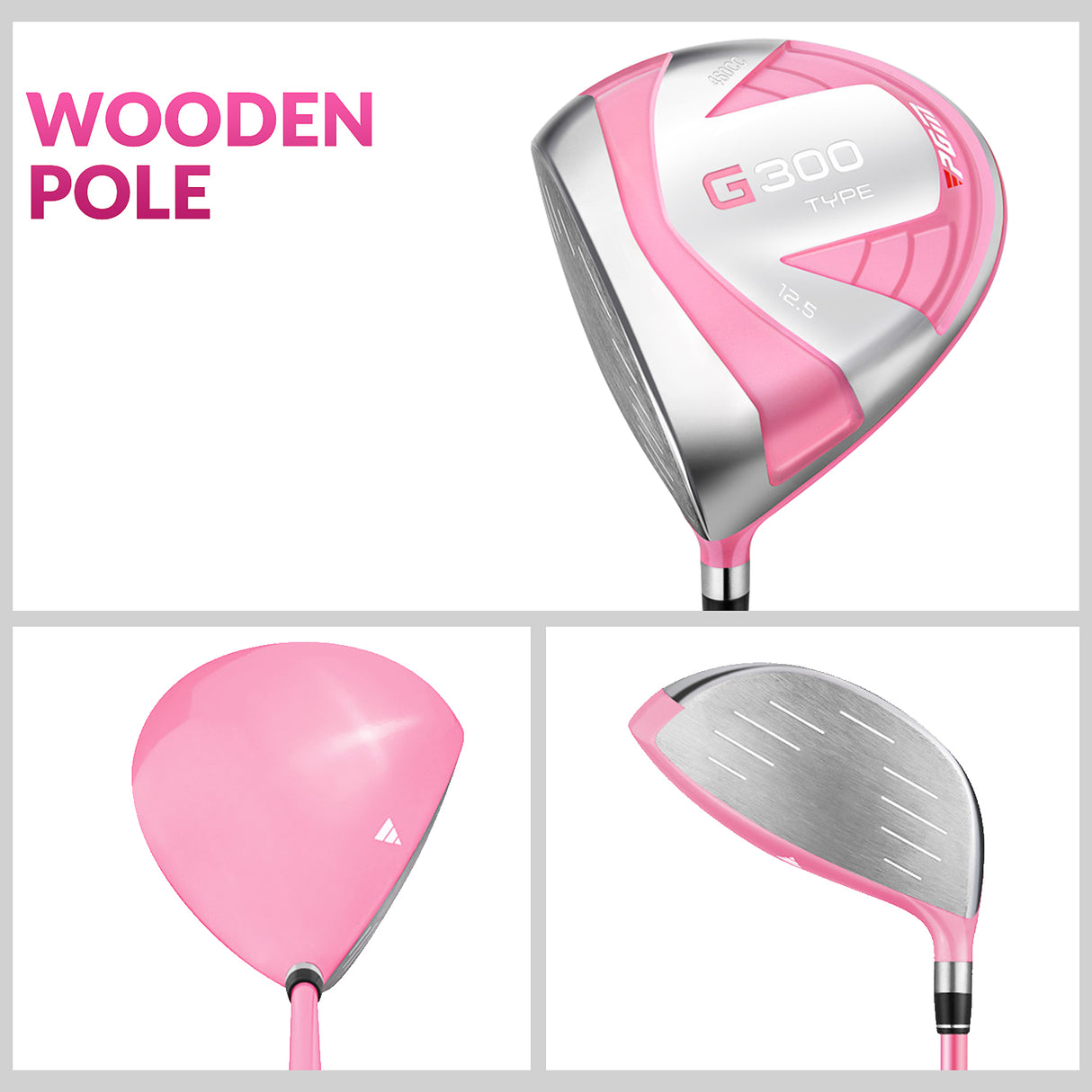 PGM LTG025 Left handed Women's Complete Golf Club Set 12 Clubs with Bag