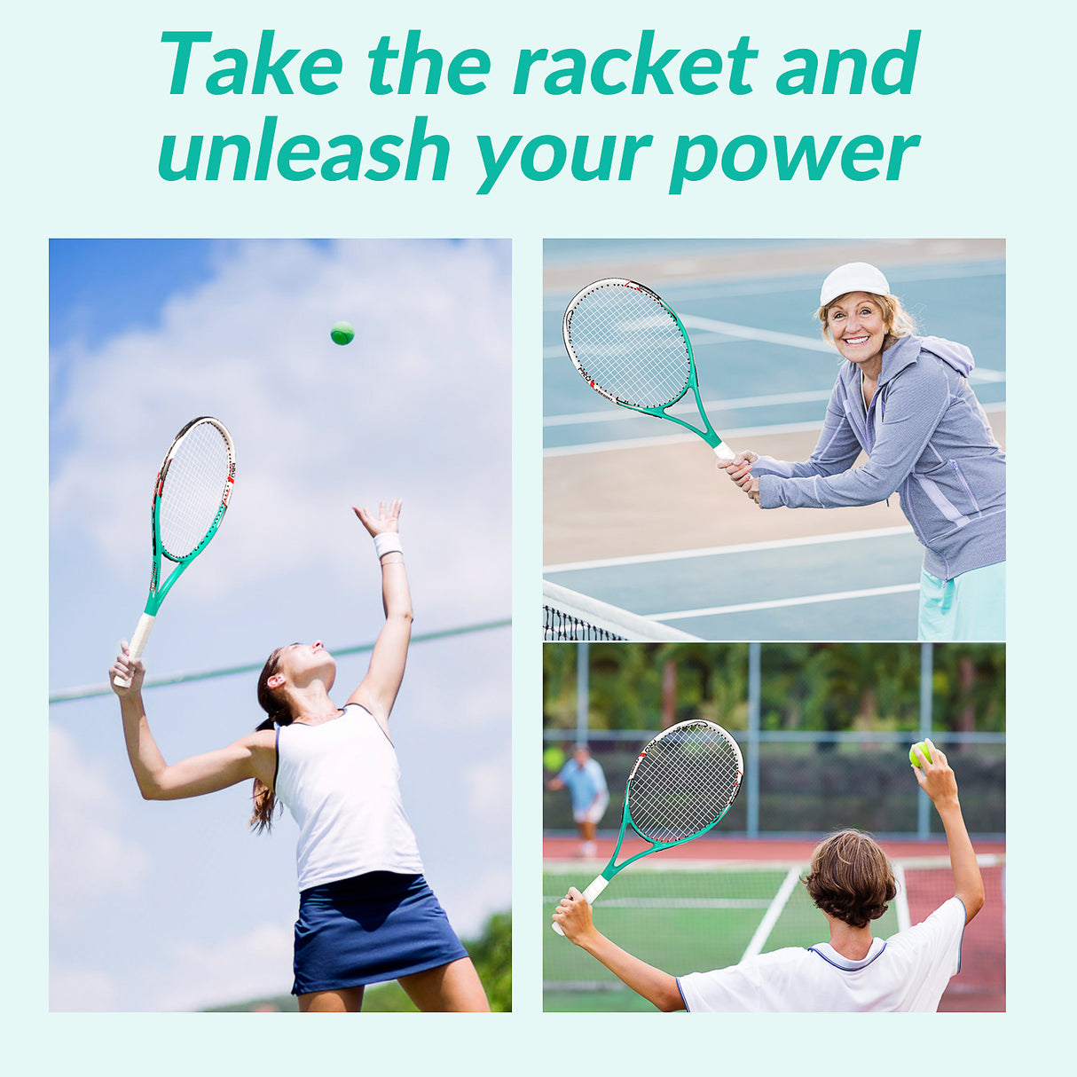 Tennis Rackets Set for Adults-two Tennis Rackets ,3 Balls and 1 Cover Bag