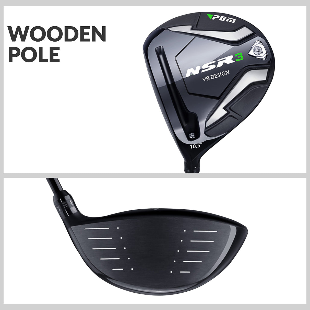 Left hand Men's Golf Club Set with Adjustable Driver and Carbon Shaft-PGM MTG033 NSR Generation 3