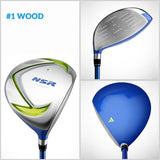 PGM JRTG006 NSR Junior Golf Clubs Set Graphite Right Handed Flex R with Bag&Headcovers