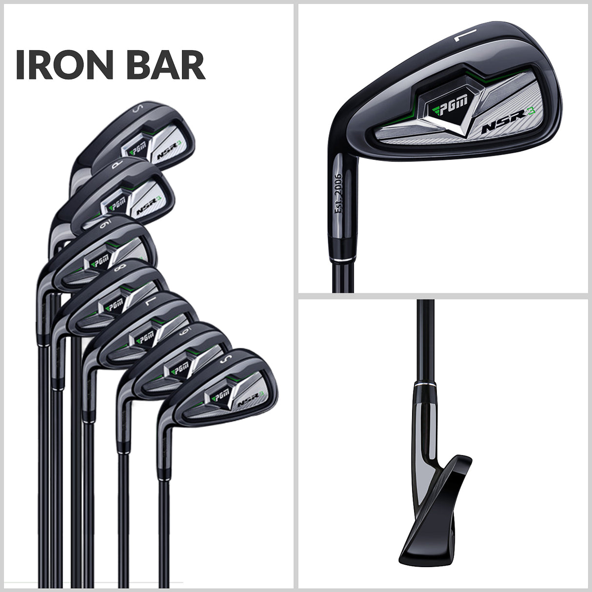 Left hand Men's Golf Club Set with Adjustable Driver and Carbon Shaft-PGM MTG033 NSR Generation 3