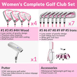 PGM LTG025 Left handed Women's Complete Golf Club Set 12 Clubs with Bag