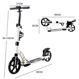 A301 Adult Kick Scooter with Large Folding Wheel Design - Convenient Urban Transport for Adults