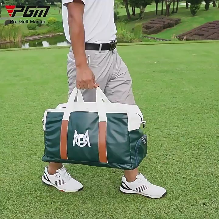 PGM YWB043 multi-function golf sports shoe bag golf clothing boston bag lightweight waterproof pu travel bag